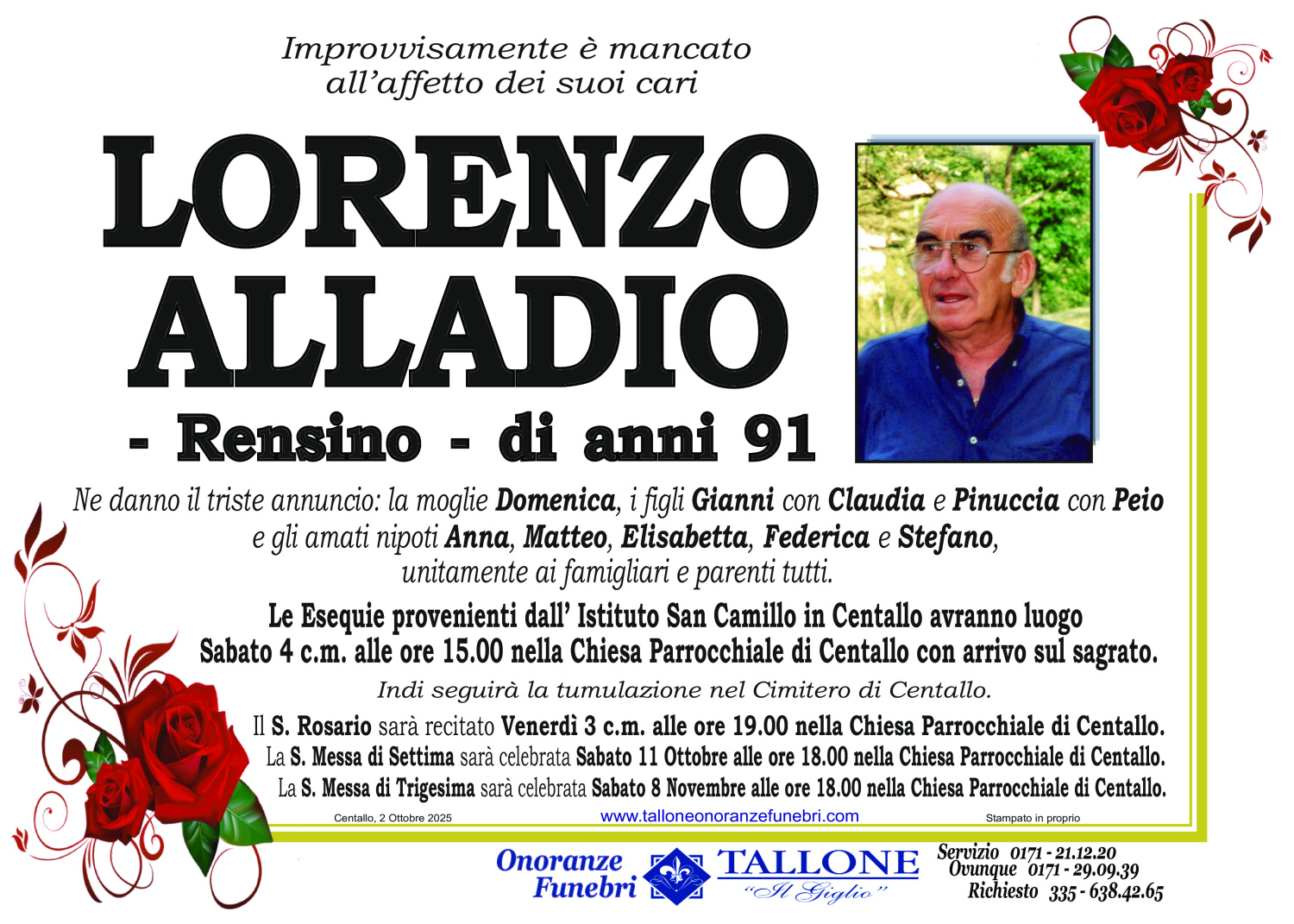 Lorenzo Alladio<small class='fs-20'><br/>- Rensino -</small>